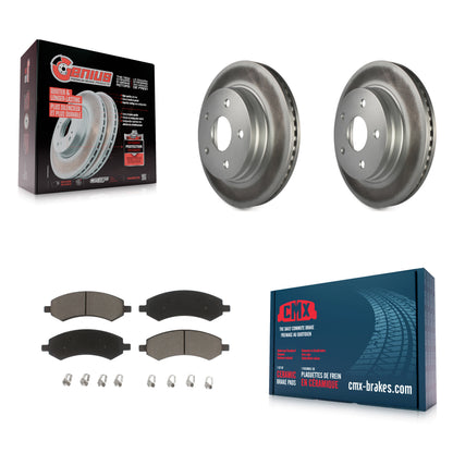 [Avant] Kit de disque (revêtu) et plaquette (céramique) de frein pour Ram 1500 Dodge Classic Durango Chrysler Aspen KGC-100302