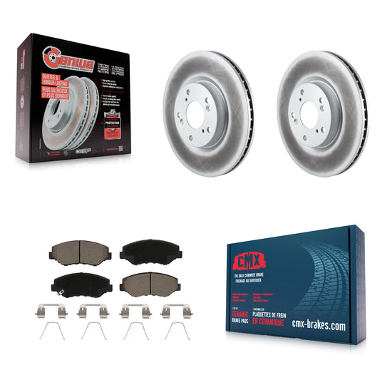 [Avant] Kit de disque (revêtu) et plaquette (céramique) de frein pour Honda Civic CR-V Acura ILX KGC-100308
