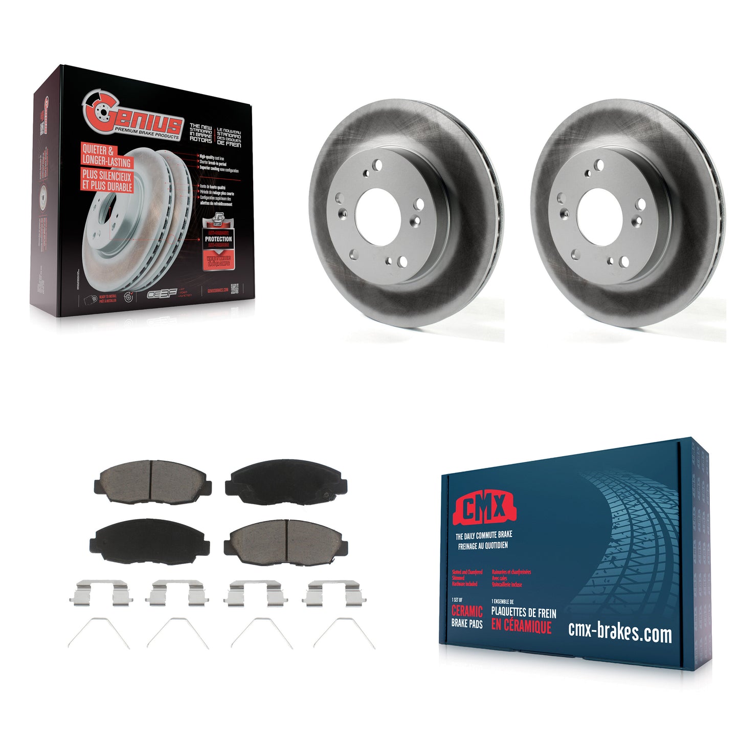 [Avant] Kit de disque (revêtu) et plaquette (céramique) de frein pour Honda Civic KGC-100310