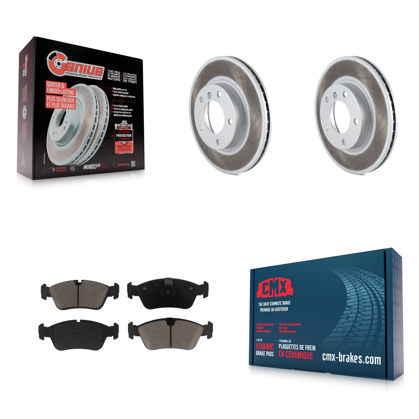 [Avant] Kit de disque (revêtu) et plaquette (céramique) de frein pour BMW Z3 Z4 323i 323Ci 328i 318i 323is 328is 318is 320i KGC-100318
