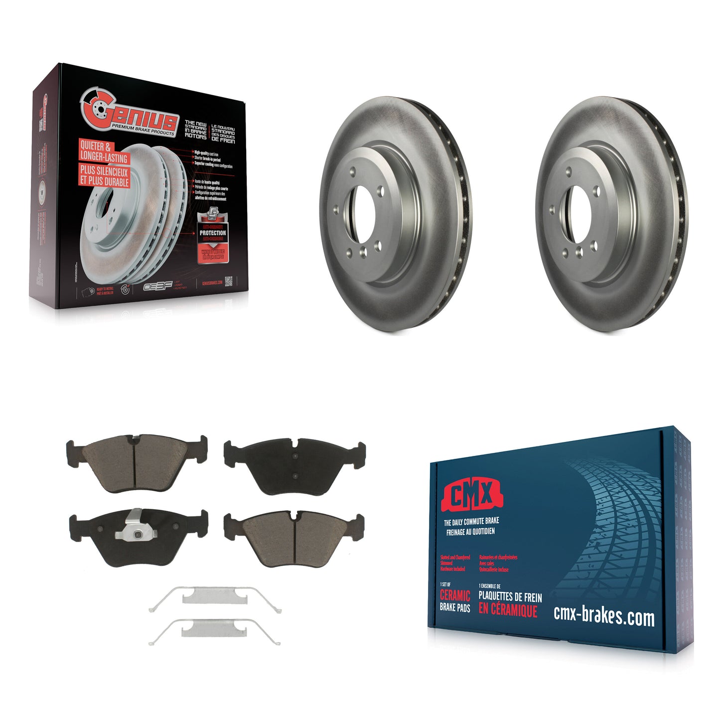 [Avant] Kit de disque (revêtu) et plaquette (céramique) de frein pour BMW 330Ci 330i Z4 330xi KGC-100319