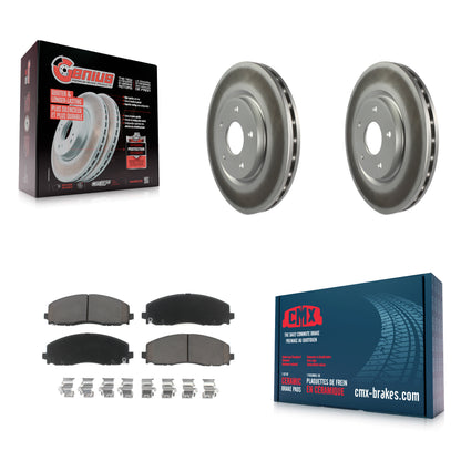 [Avant] Kit de disque (revêtu) et plaquette (céramique) de frein pour Dodge Grand Caravan Chrysler Journey Town & Country Pacifica Ram C/V Volkswagen Routan Voyager KGC-100323
