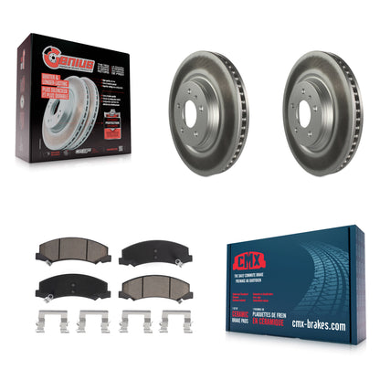 [Avant] Kit de disque (revêtu) et plaquette (céramique) de frein pour Chevrolet Buick Lucerne Impala Cadillac DTS Limited LaCrosse Allure KGC-100325
