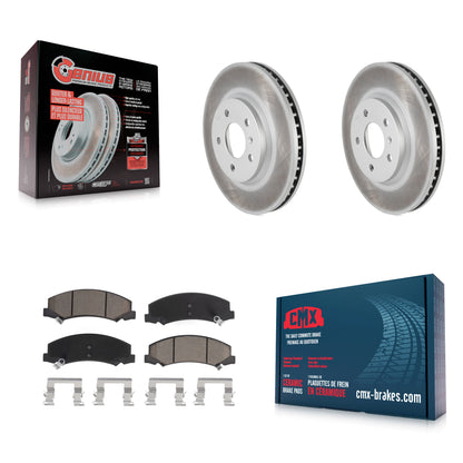[Avant] Kit de disque (revêtu) et plaquette (céramique) de frein pour Chevrolet Impala Buick Lucerne Limited Monte Carlo KGC-100326