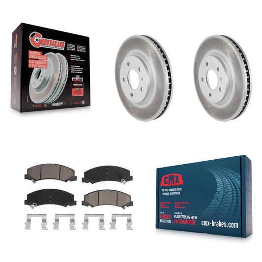 [Avant] Kit de disque (revêtu) et plaquette (céramique) de frein pour Chevrolet Impala Buick Lucerne Limited Monte Carlo KGC-100326
