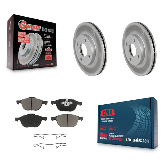 [Avant] Kit de disque (revêtu) et plaquette (céramique) de frein pour 2004 Ford Focus LX Mid High SE ZTS ZTW ZX3 ZX5 From 04 05 KGC-100330