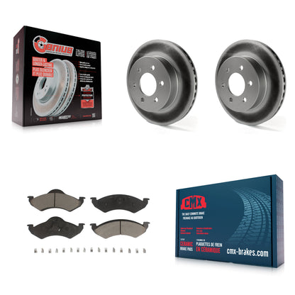 [Avant] Kit de disque (revêtu) et plaquette (céramique) de frein pour 2000-2002 Dodge Dakota Durango KGC-100332