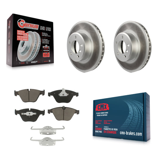 [Avant] Kit de disque (revêtu) et plaquette (céramique) de frein pour BMW 530i 528i 525i 530xi 535xi xDrive 535i 528xi 525xi KGC-100335