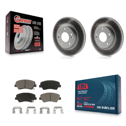 [Avant] Kit de disque (revêtu) et plaquette (céramique) de frein pour Hyundai Elantra Kia Forte Veloster GT Forte5 Coupe Koup KGC-100340