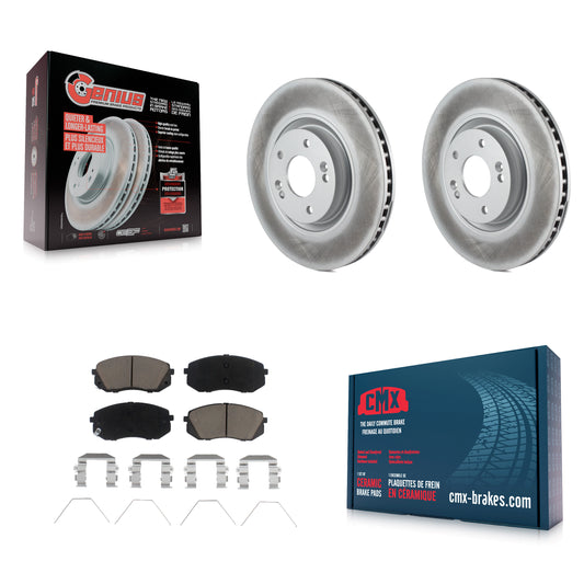 [Avant] Kit de disque (revêtu) et plaquette (céramique) de frein pour Hyundai Sonata Kia Optima KGC-100353