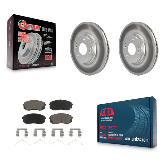 [Avant] Kit de disque (revêtu) et plaquette (céramique) de frein pour Hyundai Sonata Kia Optima Niro EV Kona Electric KGC-100354
