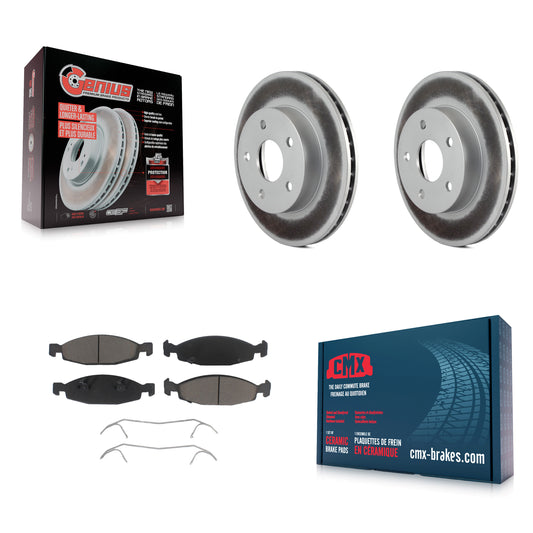 [Avant] Kit de disque (revêtu) et plaquette (céramique) de frein pour 1999-2002 Jeep Grand Cherokee avec Teves & ATE Caliper KGC-100360