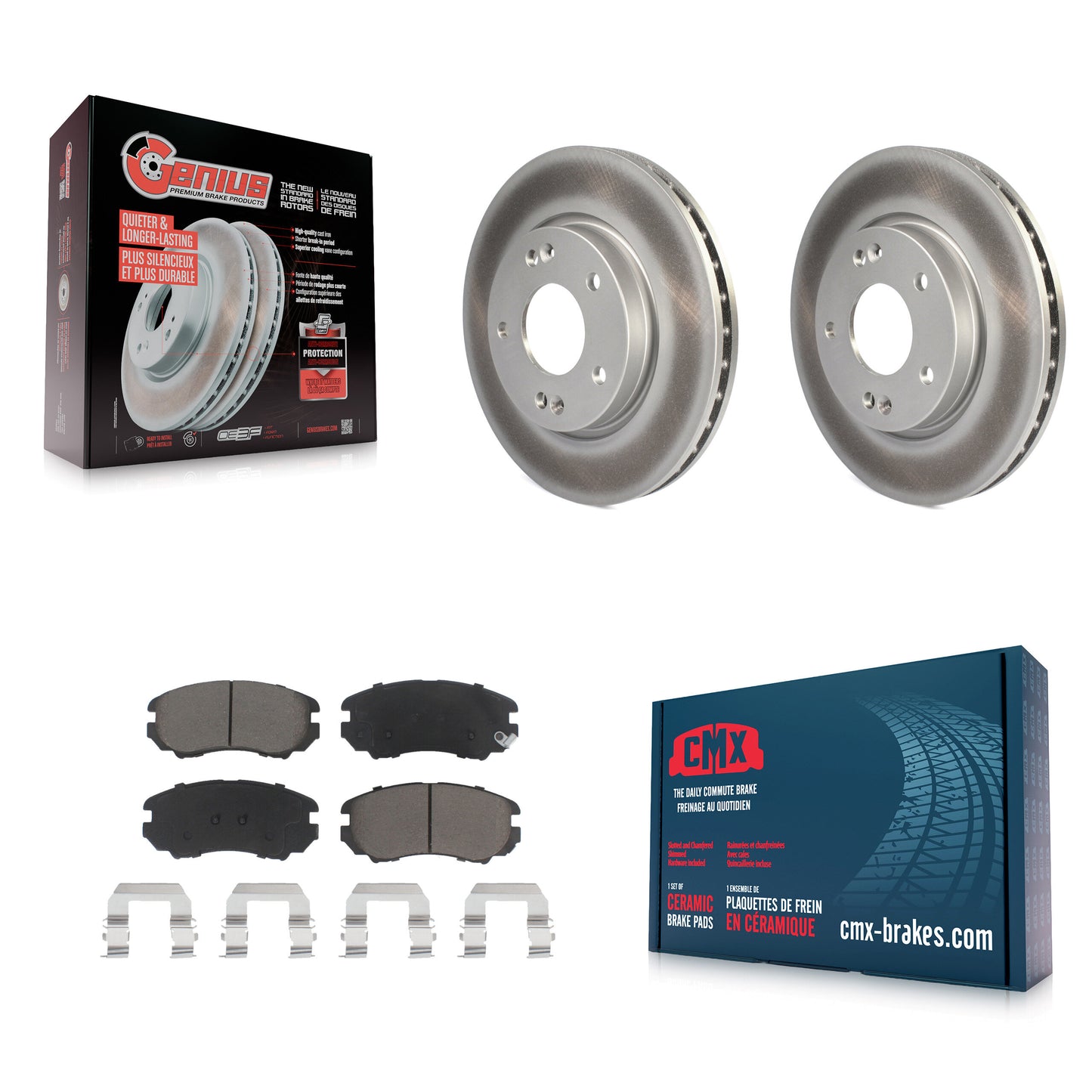 [Avant] Kit de disque (revêtu) et plaquette (céramique) de frein pour Hyundai Elantra KGC-100365
