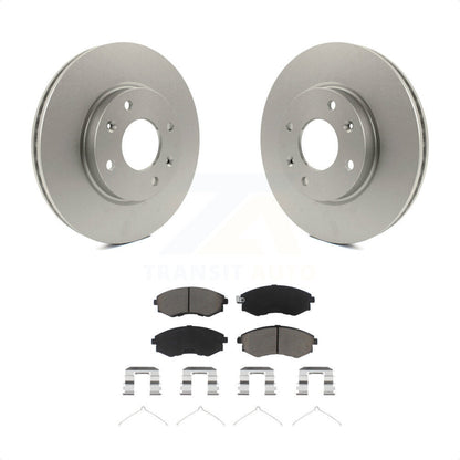 [Avant] Kit de disque (revêtu) et plaquette (céramique) de frein pour Hyundai Sonata Kia Optima Magentis KGC-100369 par Transit Auto