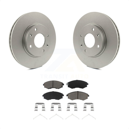 [Avant] Kit de disque (revêtu) et plaquette (céramique) de frein pour Hyundai Sonata Kia Optima Magentis KGC-100369 par Transit Auto