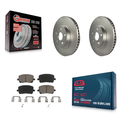 [Avant] Kit de disque (revêtu) et plaquette (céramique) de frein pour 2003-2008 Toyota Corolla Matrix Pontiac Vibe KGC-100371