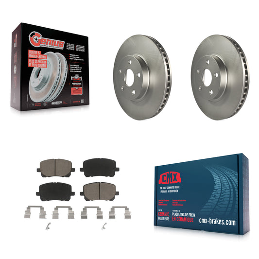 [Avant] Kit de disque (revêtu) et plaquette (céramique) de frein pour 2003-2008 Toyota Corolla Matrix Pontiac Vibe KGC-100371