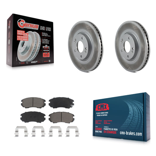[Avant] Kit de disque (revêtu) et plaquette (céramique) de frein pour Hyundai Azera Kia Amanti KGC-100373