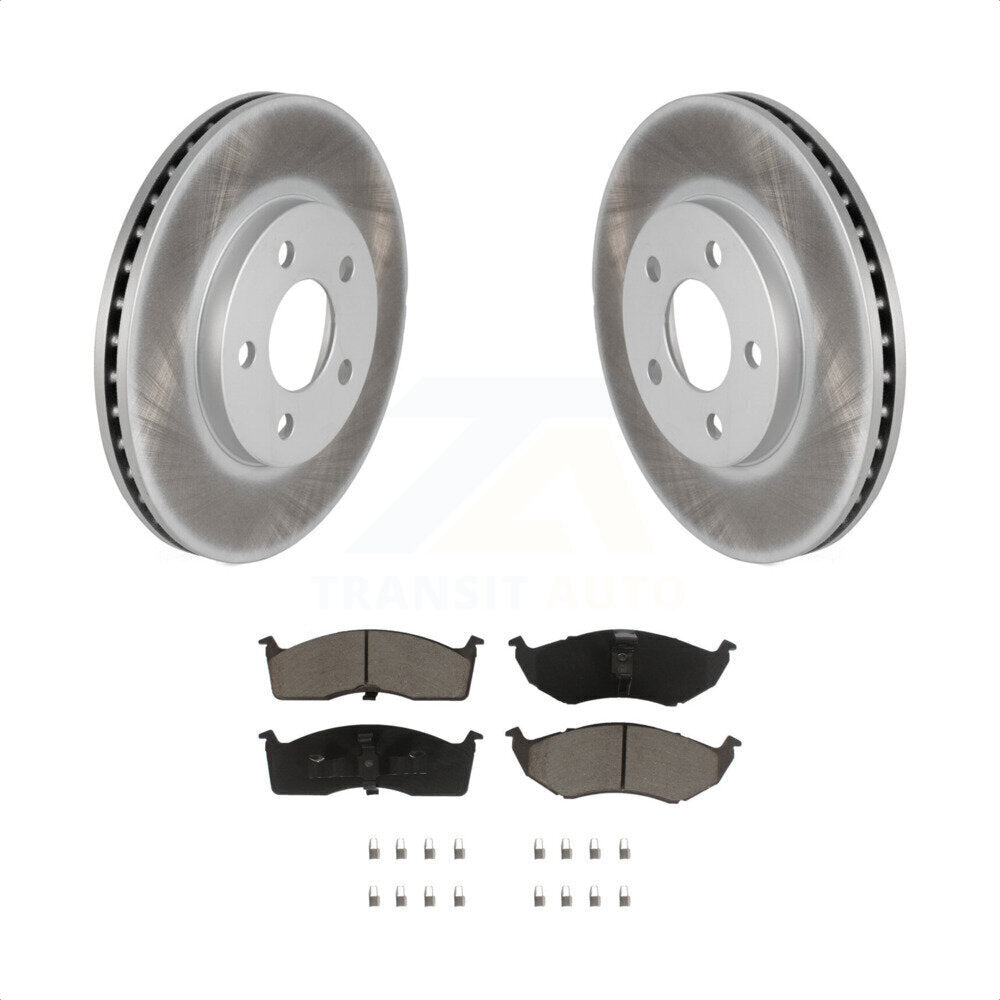 [Avant] Kit de disque (revêtu) et plaquette (céramique) de frein pour Neon Dodge Plymouth Chrysler SX 2.0 KGC-100375 par Transit Auto