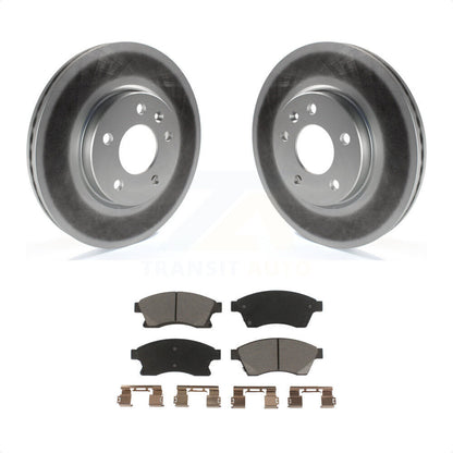 [Avant] Kit de disque (revêtu) et plaquette (céramique) de frein pour Chevrolet Cruze Buick Verano Volt Orlando KGC-100376 par Transit Auto