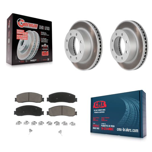 [Avant] Kit de disque (revêtu) et plaquette (céramique) de frein pour Ford F-250 Super Duty F-350 avec Single Rear Wheels 4WD KGC-100396