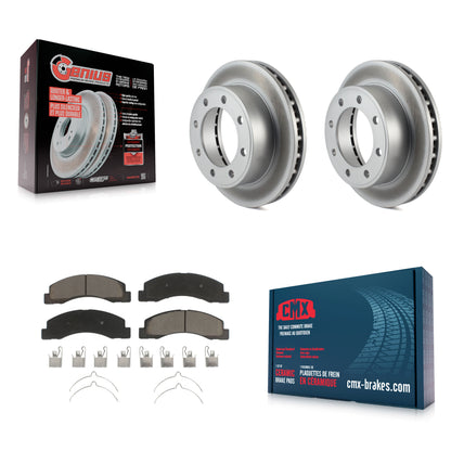 [Avant] Kit de disque (revêtu) et plaquette (céramique) de frein pour Ford F-250 Super Duty F-350 Excursion KGC-100400