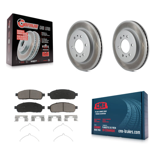 [Avant] Kit de disque (revêtu) et plaquette (céramique) de frein pour 2009 Ford F-150 avec 6 Lug Wheels KGC-100405