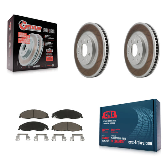 [Avant] Kit de disque (revêtu) et plaquette (céramique) de frein pour Cadillac CTS avec Standard Suspension KGC-100406