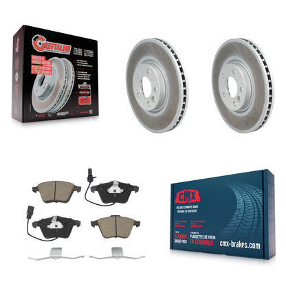 [Avant] Kit de disque (revêtu) et plaquette (céramique) de frein pour Volkswagen CC avec 340mm Diameter Rotor KGC-100409