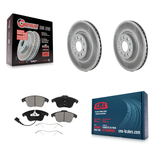 [Avant] Kit de disque (revêtu) et plaquette (céramique) de frein pour Volkswagen Passat Tiguan Audi Q3 Quattro Limited KGC-100410