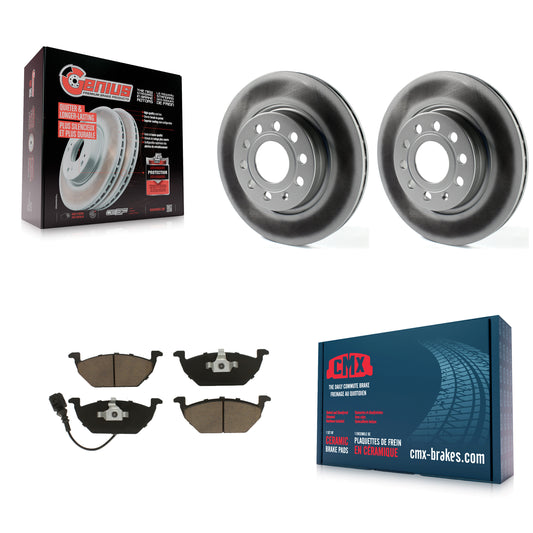 [Avant] Kit de disque (revêtu) et plaquette (céramique) de frein pour 2011-2015 Volkswagen Jetta avec 280mm Diameter Rotor KGC-100412