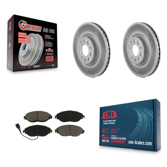 [Avant] Kit de disque (revêtu) et plaquette (céramique) de frein pour Volkswagen GTI Jetta KGC-100415
