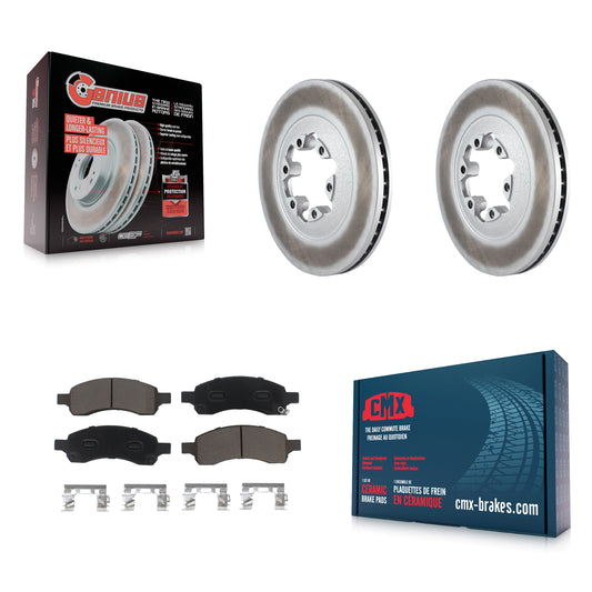 [Avant] Kit de disque (revêtu) et plaquette (céramique) de frein pour Chevrolet Colorado GMC Canyon KGC-100420