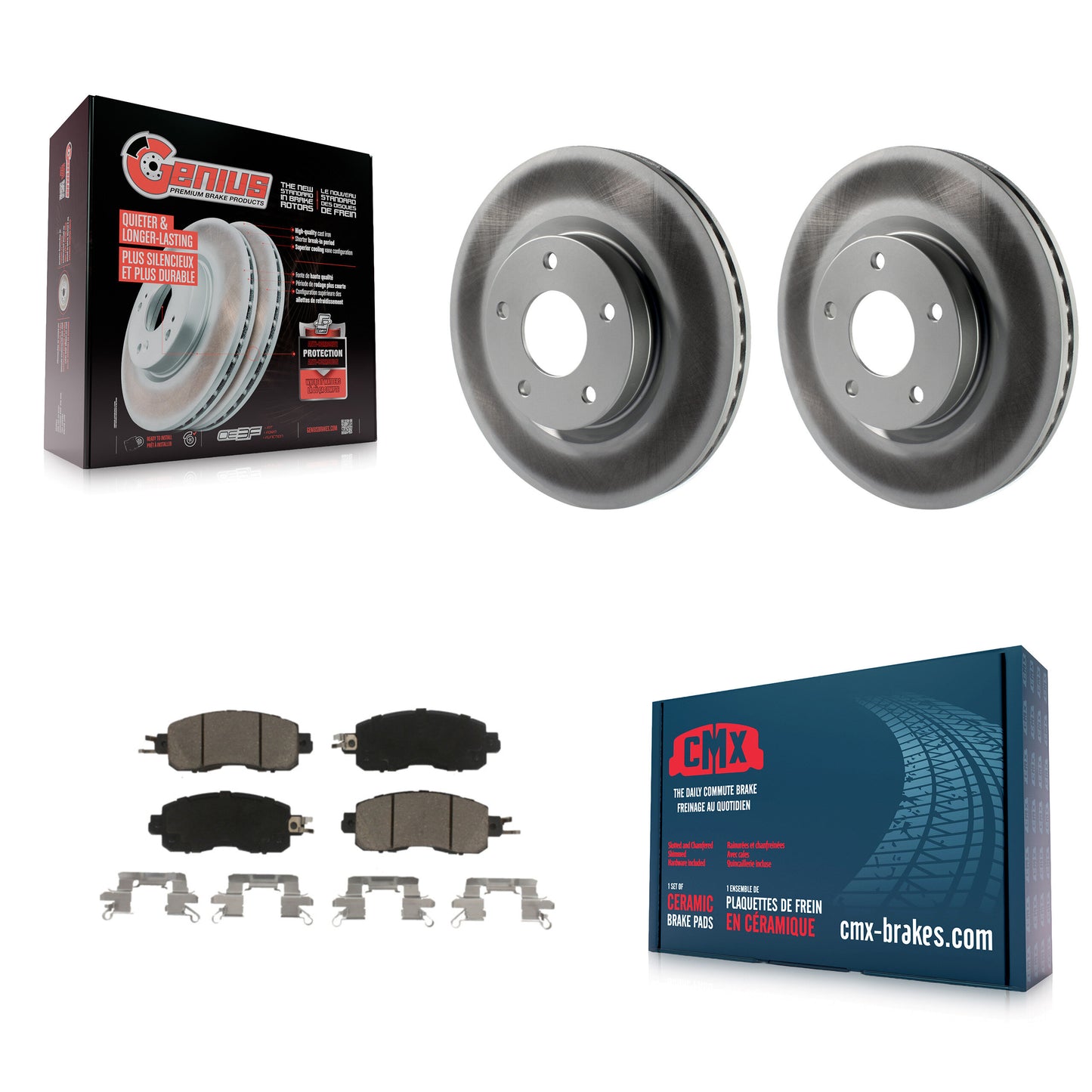 [Avant] Kit de disque (revêtu) et plaquette (céramique) de frein pour Nissan Altima KGC-100424