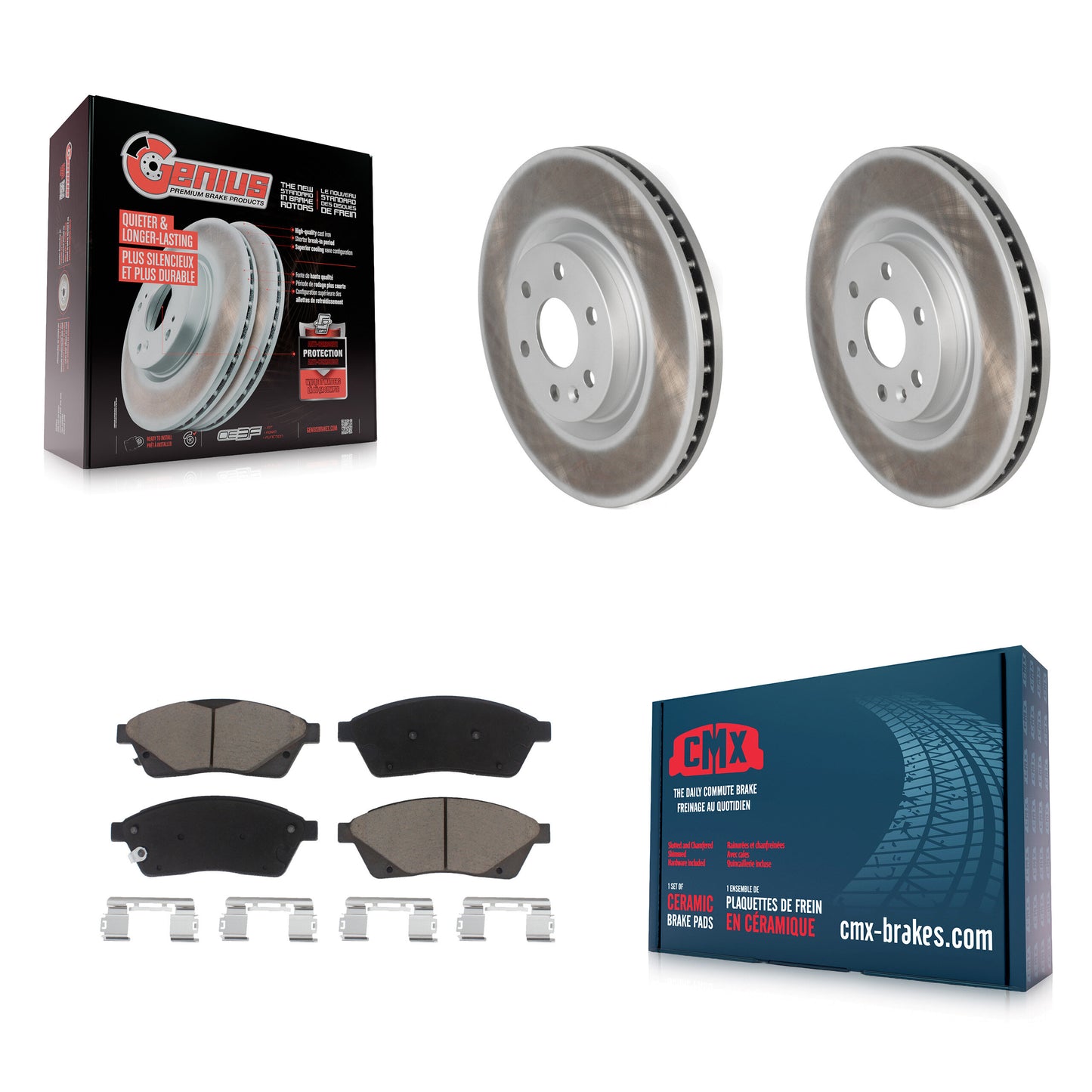 [Avant] Kit de disque (revêtu) et plaquette (céramique) de frein pour Cadillac SRX Saab 9-4X KGC-100426