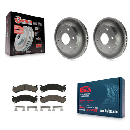 [Avant] Kit de disque (revêtu) et plaquette (céramique) de frein pour 2006 Chevrolet Express 2500 GMC Savana KGC-100428