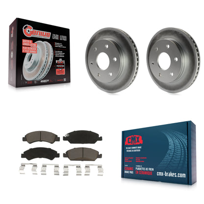 [Avant] Kit de disque (revêtu) et plaquette (céramique) de frein pour 2007 GMC Sierra 1500 rear brakes KGC-100429