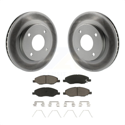 [Avant] Kit de disque (revêtu) et plaquette (céramique) de frein pour 2009-2011 Nissan Versa 1.6L KGC-100435 par Transit Auto