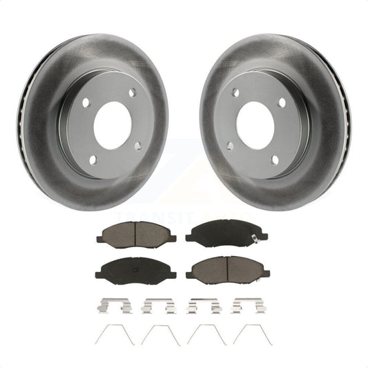 [Avant] Kit de disque (revêtu) et plaquette (céramique) de frein pour 2009-2011 Nissan Versa 1.6L KGC-100435 par Transit Auto