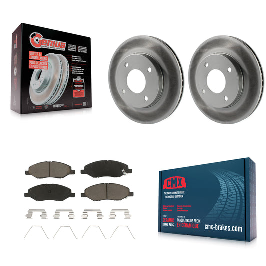 [Avant] Kit de disque (revêtu) et plaquette (céramique) de frein pour 2009-2011 Nissan Versa 1.6L KGC-100435