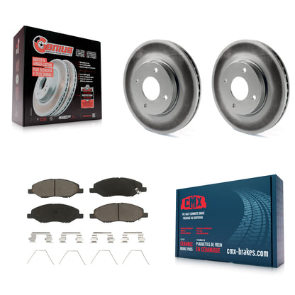 [Avant] Kit de disque (revêtu) et plaquette (céramique) de frein pour 2008 Nissan Versa 4-Wheel ABS KGC-100436
