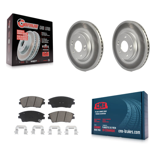 [Avant] Kit de disque (revêtu) et plaquette (céramique) de frein pour Hyundai Elantra Tucson Kia Sportage KGC-100445
