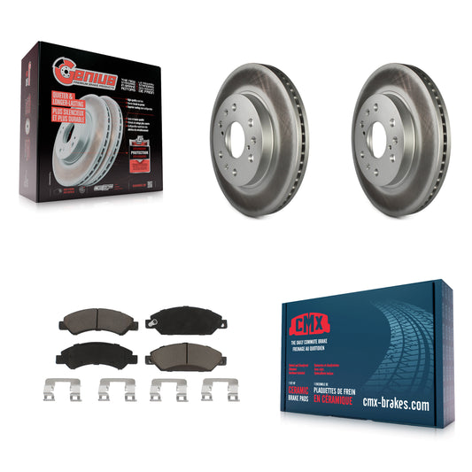 [Avant] Kit de disque (revêtu) et plaquette (céramique) de frein pour 2007 Chevrolet Tahoe GMC Suburban 1500 Yukon Cadillac Avalanche XL Escalade ESV EXT KGC-100456