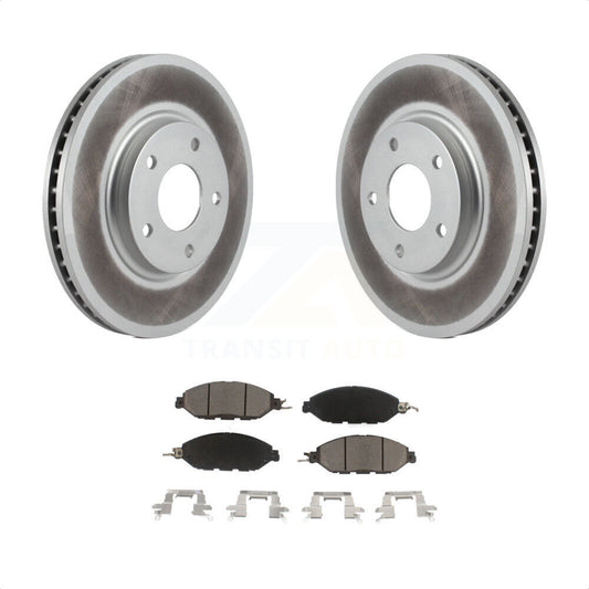 [Avant] Kit de disque (revêtu) et plaquette (céramique) de frein pour 2016 Nissan Pathfinder From 11 15 KGC-100458 par Transit Auto