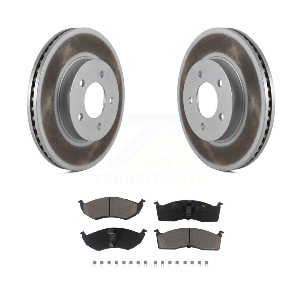 [Avant] Kit de disque (revêtu) et plaquette (céramique) de frein pour Chrysler Dodge Intrepid 300M Concorde LHS KGC-100469 par Transit Auto