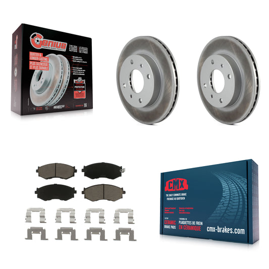 [Avant] Kit de disque (revêtu) et plaquette (céramique) de frein pour Nissan Sentra 240SX Stanza INFINITI G20 Axxess KGC-100472