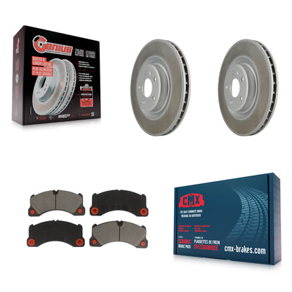 [Avant] Kit de disque (revêtu) et plaquette (céramique) de frein pour 2017 Porsche Macan Base KGC-100482