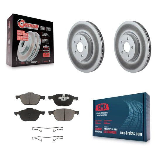 [Avant] Kit de disque (revêtu) et plaquette (céramique) de frein pour 2014 Ford Connect 104.8" wheel base KGC-100484