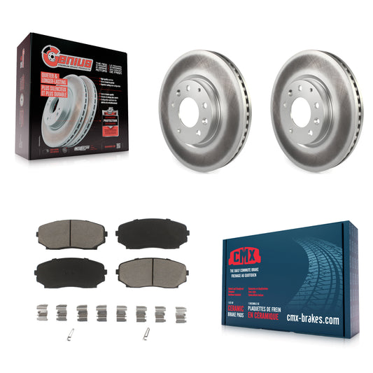 [Avant] Kit de disque (revêtu) et plaquette (céramique) de frein pour Ford Edge Mazda CX-7 Lincoln MKX KGC-100486