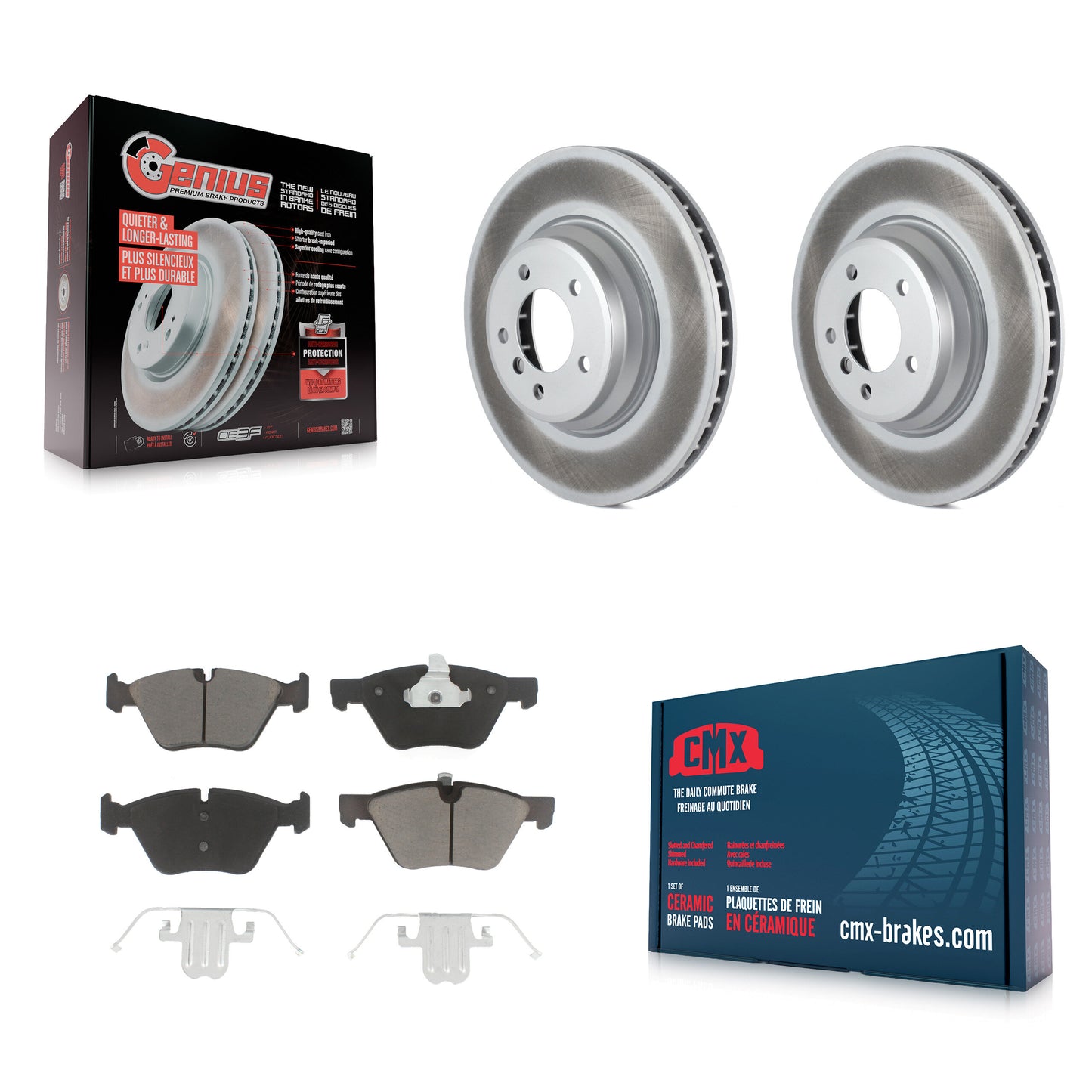[Avant] Kit de disque (revêtu) et plaquette (céramique) de frein pour 2007 BMW 335xi KGC-100495